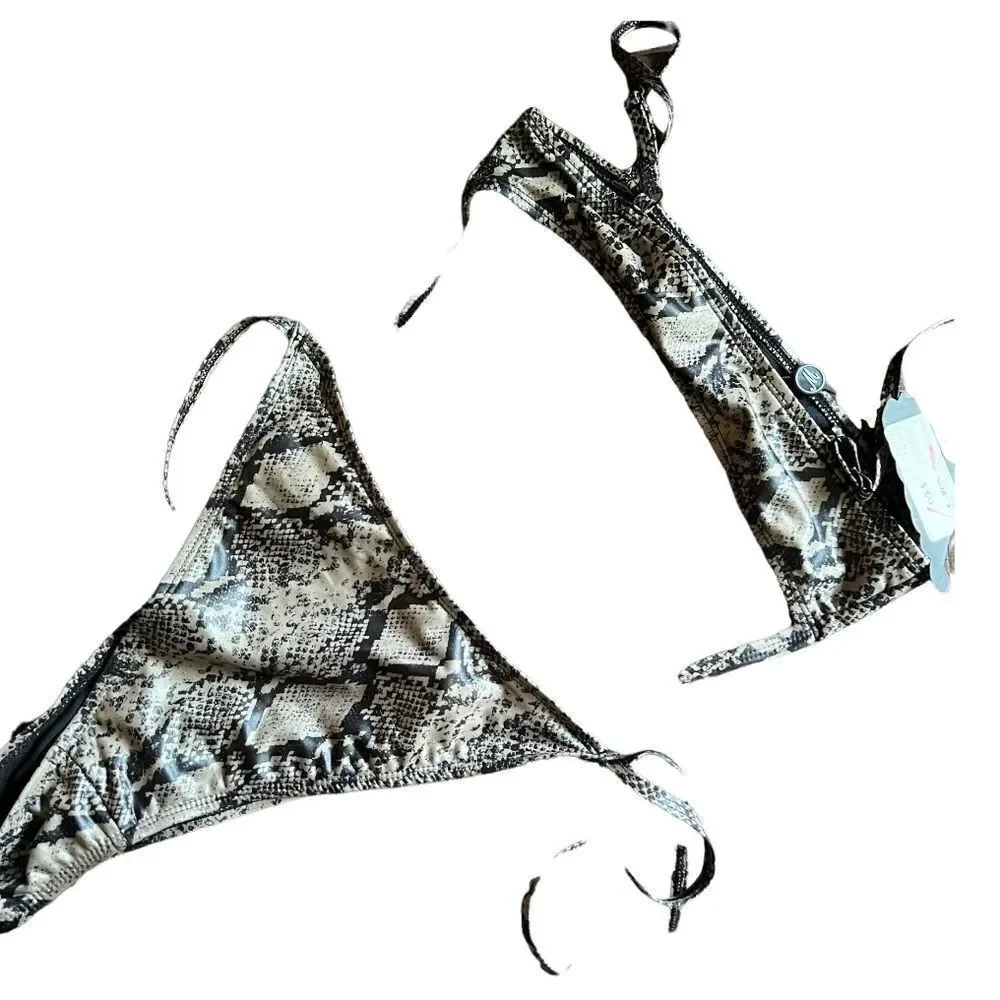 Motel Hiwa‎ Snake Print One Piece Bathing Suit nwt